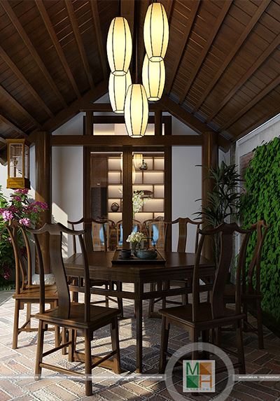 Trang trí nội thất biệt thự gỗ việt - biệt thự ciputra