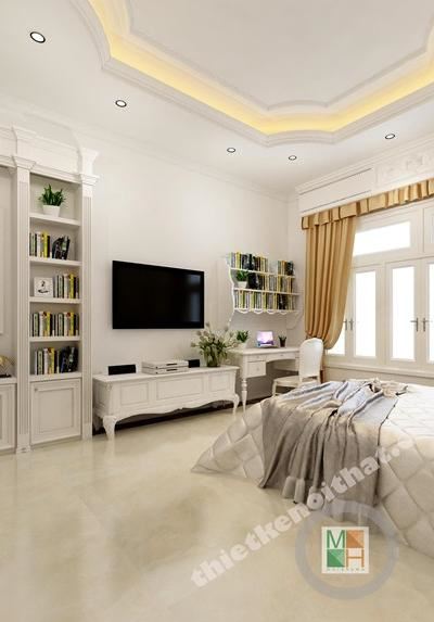 Thiết kế phòng ngủ biệt thự tân cổ điển Quận 2, Sài Gòn