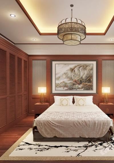 Thiết kế phòng ngủ biệt thự vườn Củ Chi Sài Gòn 