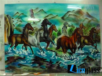 Trần kính nghệ thuật phòng khách