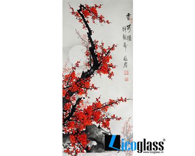 Chiêm ngưỡng những mẫu tranh kính hoa đào