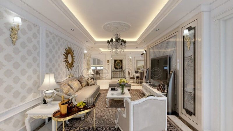 Thiết kế nội thất căn hộ Flemington tại Thành phố Hồ Chí Minh - một trong những thiết kế ấn tượng và đẳng cấp mang đậm phong cách tân cổ điển sang trọng, quý phái thiết kế chung cư
