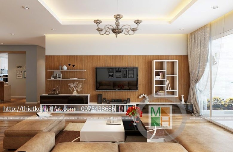 Đẹp mắt hơn với kệ sách trang trí cho phòng khách biệt thự